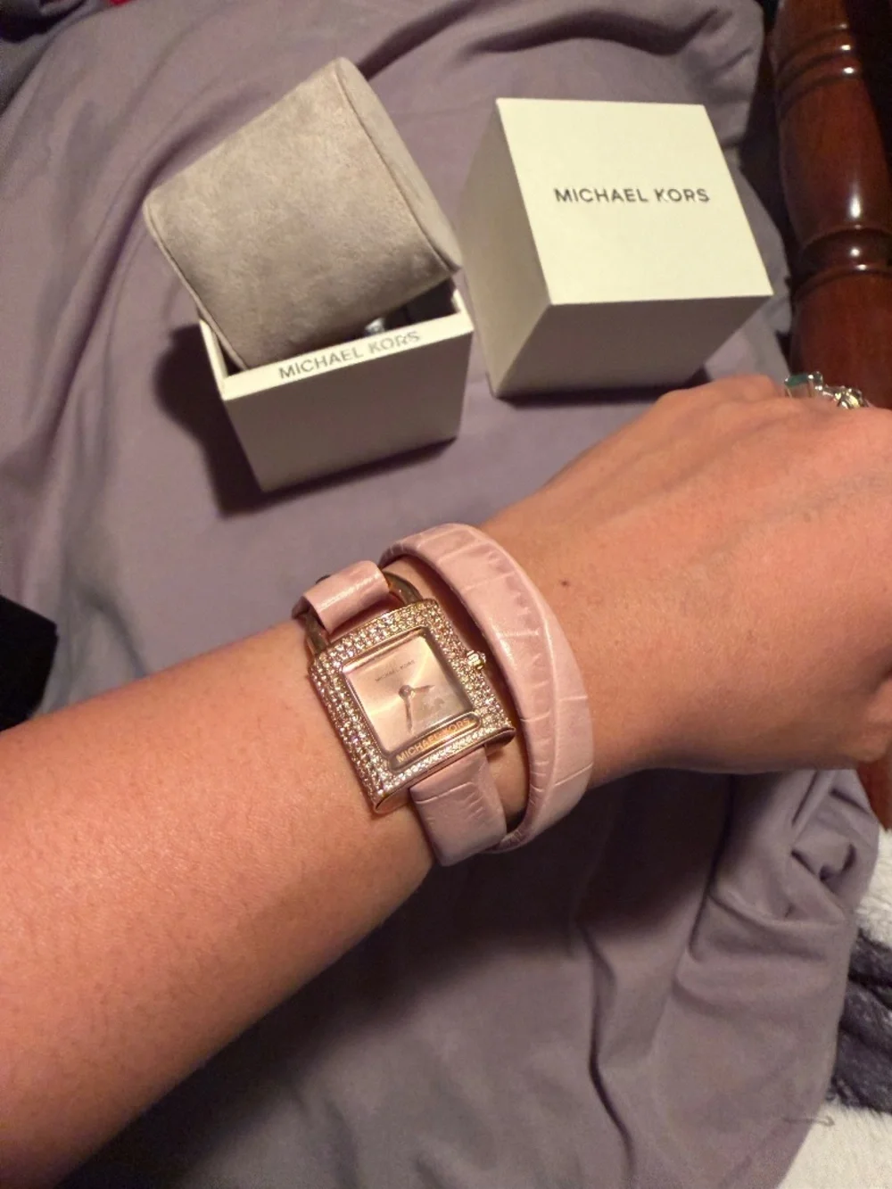 Michael Kors Padlock Watch  BRAND NEW! Complete set Stanless steel Leather Wrap